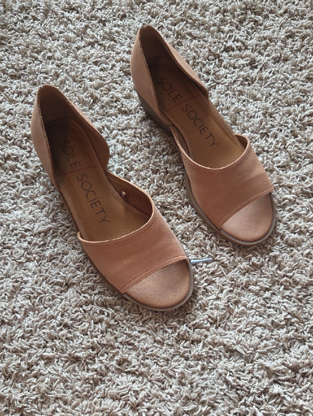 Sole Society Tan Open-Toe  Shoes 8.5